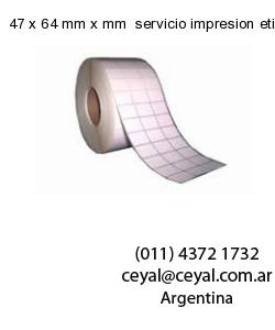 47 x 64 mm x mm  servicio impresion etiquetas opp