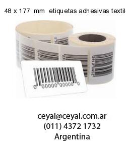 48 x 177  mm  etiquetas adhesivas textiles