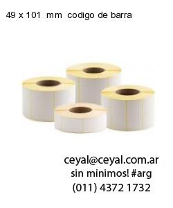 49 x 101  mm  codigo de barra