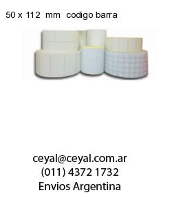 50 x 112  mm  codigo barra
