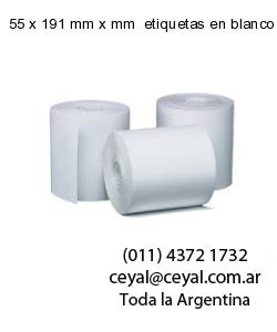55 x 191 mm x mm  etiquetas en blanco