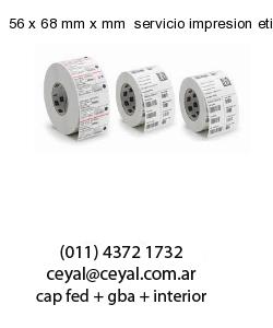 56 x 68 mm x mm  servicio impresion etiquetas correlativas