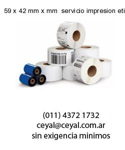 59 x 42 mm x mm  servicio impresion etiquetas offset