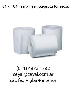 61 x 181 mm x mm  etiqueta termicas