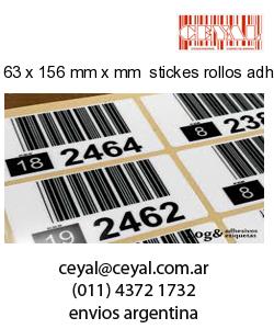 63 x 156 mm x mm  stickes rollos adhesivos