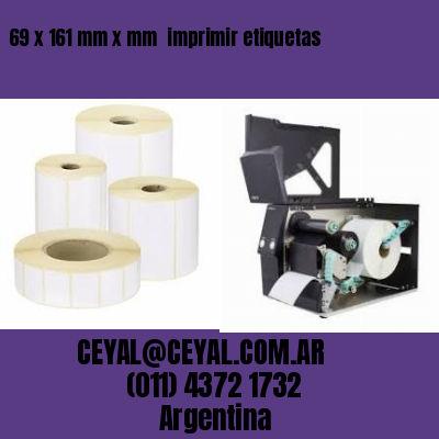69 x 161 mm x mm  imprimir etiquetas
