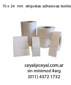 70 x 24  mm  etiquetas adhesivas textiles