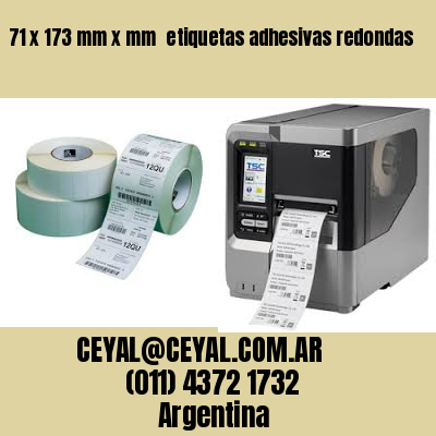 71 x 173 mm x mm  etiquetas adhesivas redondas