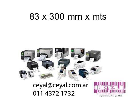 83 x 300 mm x mts