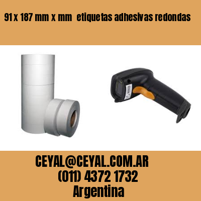 91 x 187 mm x mm  etiquetas adhesivas redondas