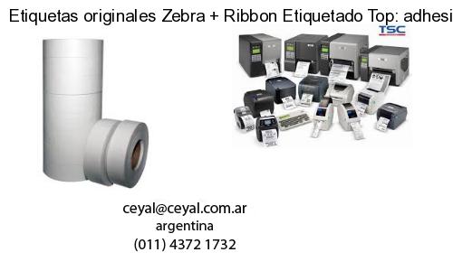 Etiquetas originales Zebra   Ribbon Etiquetado Top: adhesivo   ribbo