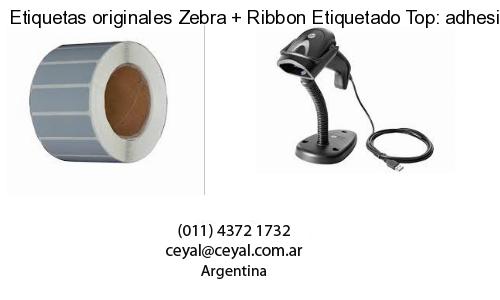 Etiquetas originales Zebra   Ribbon Etiquetado Top: adhesivo   ribbo