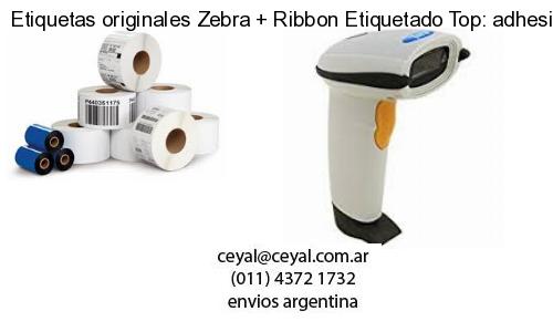 Etiquetas originales Zebra   Ribbon Etiquetado Top: adhesivo   ribbo