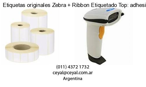 Etiquetas originales Zebra   Ribbon Etiquetado Top: adhesivo   ribbo
