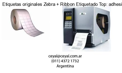 Etiquetas originales Zebra   Ribbon Etiquetado Top: adhesivo   ribbo