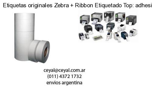 Etiquetas originales Zebra   Ribbon Etiquetado Top: adhesivo   ribbo