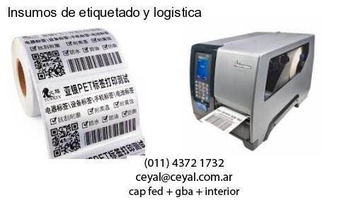 Insumos de etiquetado y logistica