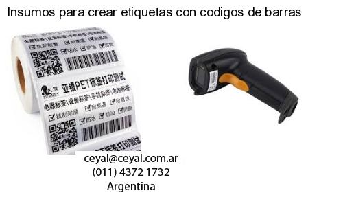 Insumos para crear etiquetas con codigos de barras