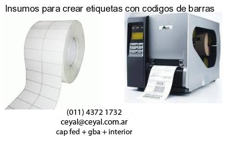 Insumos para crear etiquetas con codigos de barras