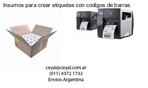 Insumos para crear etiquetas con codigos de barras