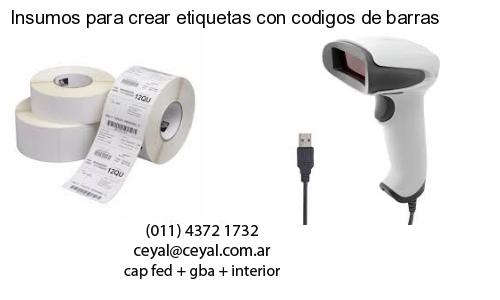 Insumos para crear etiquetas con codigos de barras