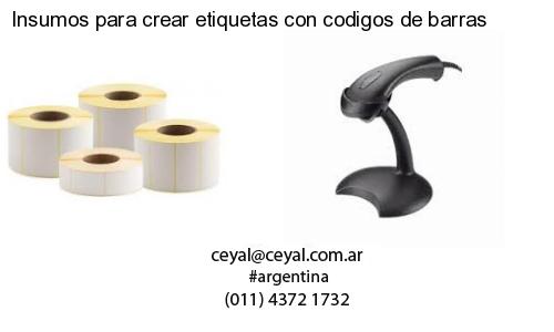 Insumos para crear etiquetas con codigos de barras