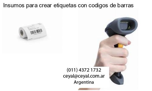 Insumos para crear etiquetas con codigos de barras