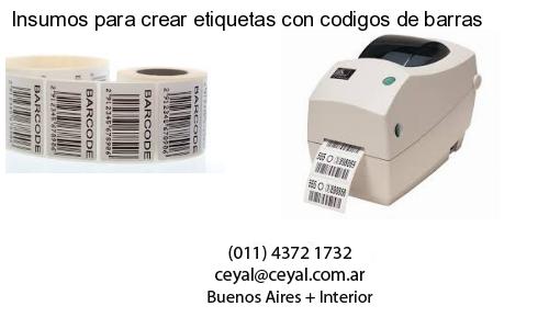 Insumos para crear etiquetas con codigos de barras