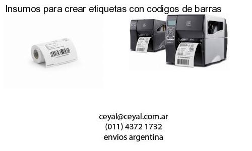 Insumos para crear etiquetas con codigos de barras