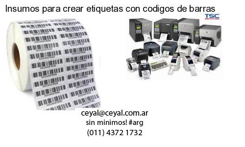 Insumos para crear etiquetas con codigos de barras
