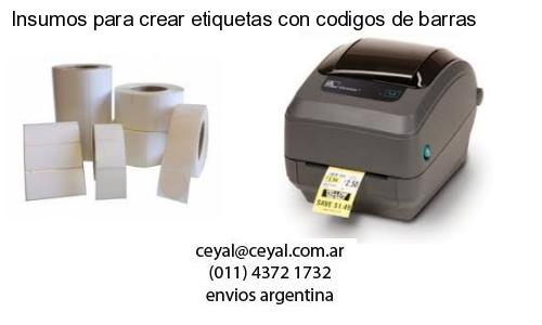Insumos para crear etiquetas con codigos de barras