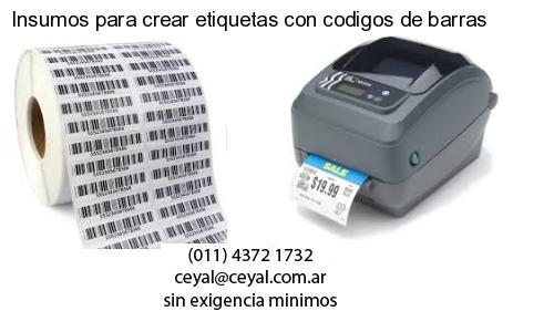 Insumos para crear etiquetas con codigos de barras