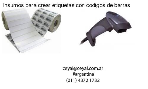 Insumos para crear etiquetas con codigos de barras