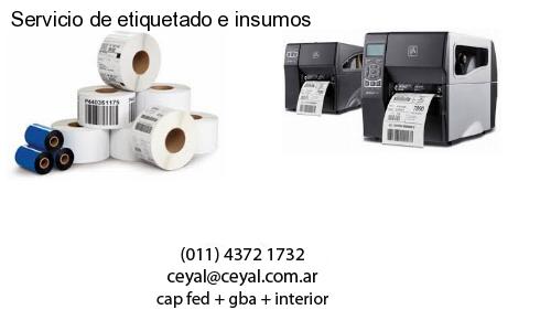 Servicio de etiquetado e insumos