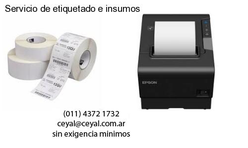 Servicio de etiquetado e insumos