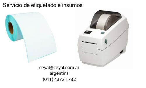 Servicio de etiquetado e insumos