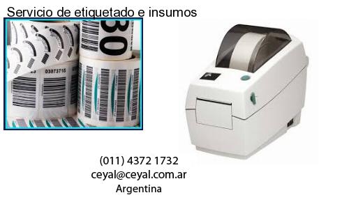 Servicio de etiquetado e insumos