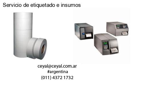 Servicio de etiquetado e insumos