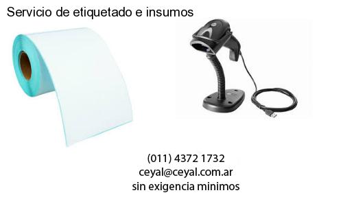 Servicio de etiquetado e insumos