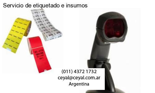 Servicio de etiquetado e insumos
