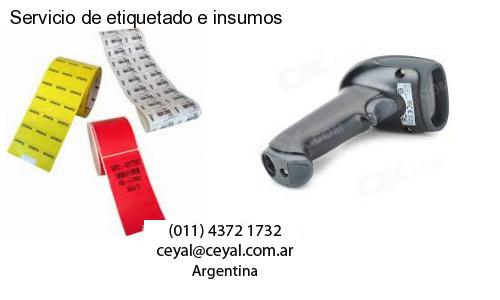 Servicio de etiquetado e insumos
