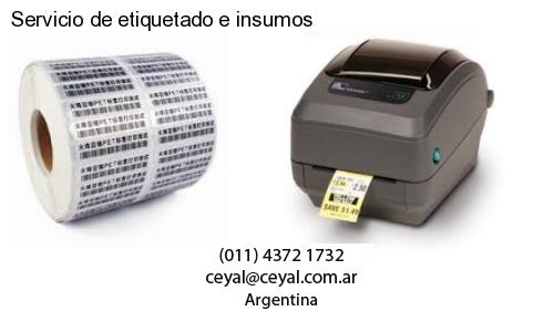 Servicio de etiquetado e insumos