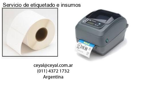 Servicio de etiquetado e insumos