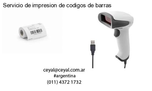 Servicio de impresion de codigos de barras
