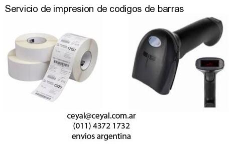 Servicio de impresion de codigos de barras