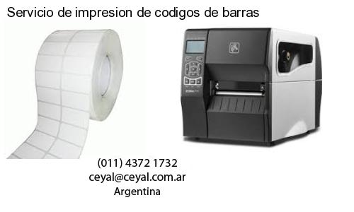 Servicio de impresion de codigos de barras