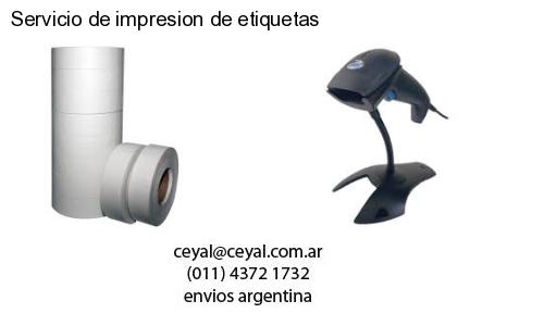Servicio de impresion de etiquetas