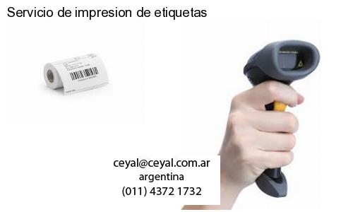 Servicio de impresion de etiquetas