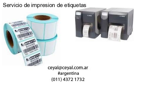 Servicio de impresion de etiquetas