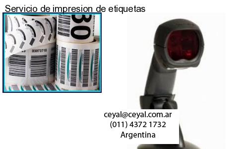 Servicio de impresion de etiquetas